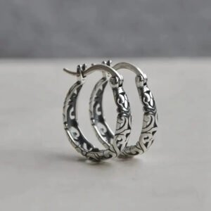 Geometric Hollow Flower Earrings Women's Vintage Fashion