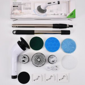 Adjustable-Length Multifunction Electric Cleaning Brush For Bathroom Glass
