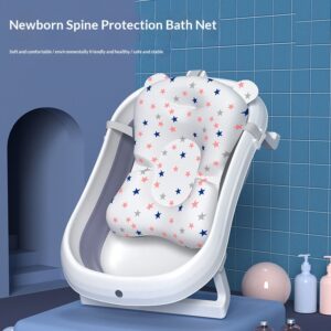 Newborn Baby Bath Support Mat Baby Bath Net Tub Floating Bath Pad