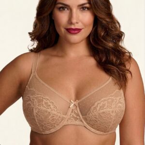 Minimizer Bras For Women Enchante Full Coverage Underwire Bras Plus Size Lifting Floral Lace Bra For Heavy Breast