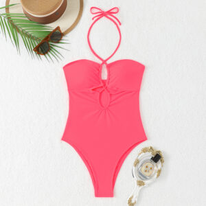 Sexy Slim-fit Hollow-out Halter Swimsuit