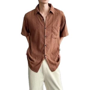Men’s Fashionable Retro Casual Short-Sleeve Shirt