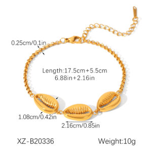 Starfish Shell Marine Element Stainless Steel Bracelet