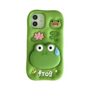 Cute Cartoon Sweaty Frog Silicone Phone Case