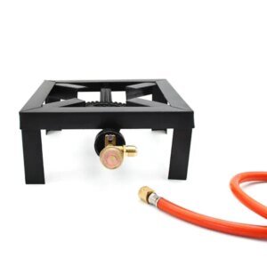8KW Gas Boiling Ring Cast Iron Burner Large LPG Stove Outdoor Cooker Iron Frame Portable Fire Control Stove