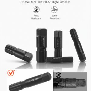 Pipe Extractor Set, 9 Pieces Heavy Duty Steel Broken Pipe Extractors, With Solid Storage Case, Cr-Mo Steel For Removing 1/8" To 1" Damaged Threaded Pipes And Fittings, For Plumbers Mechanics DIY