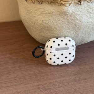 Simple Black And White Polka-Dot Protective Case For AirPods Pro 2nd Generation