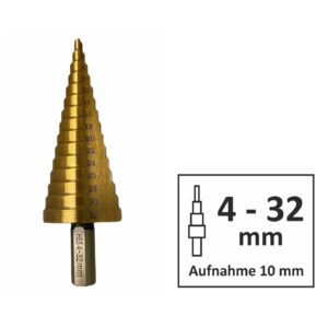 Pagoda Drill Bit 3-piece Set, Hexagonal Handle Straight Groove Metric Large 3PC Iron Box (380g)