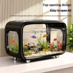 HD Aquarium Home Fish Tank Turtle Tank Transparent Tank Aquascape Small Eco Tank