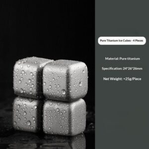 Pure Titanium Ice Cubes Food-Grade Metal Ice-Making Gadget