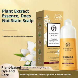 Petal Hair Dye Plant-Based Hair Color Cover Gray Hair Gentle On The Scalp Hair Coloring Cream