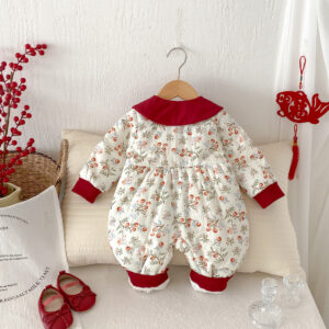 Baby Cotton-padded One-piece Bodysuit Pure Cotton Class A Winter Clothing Warm And Extra-thick