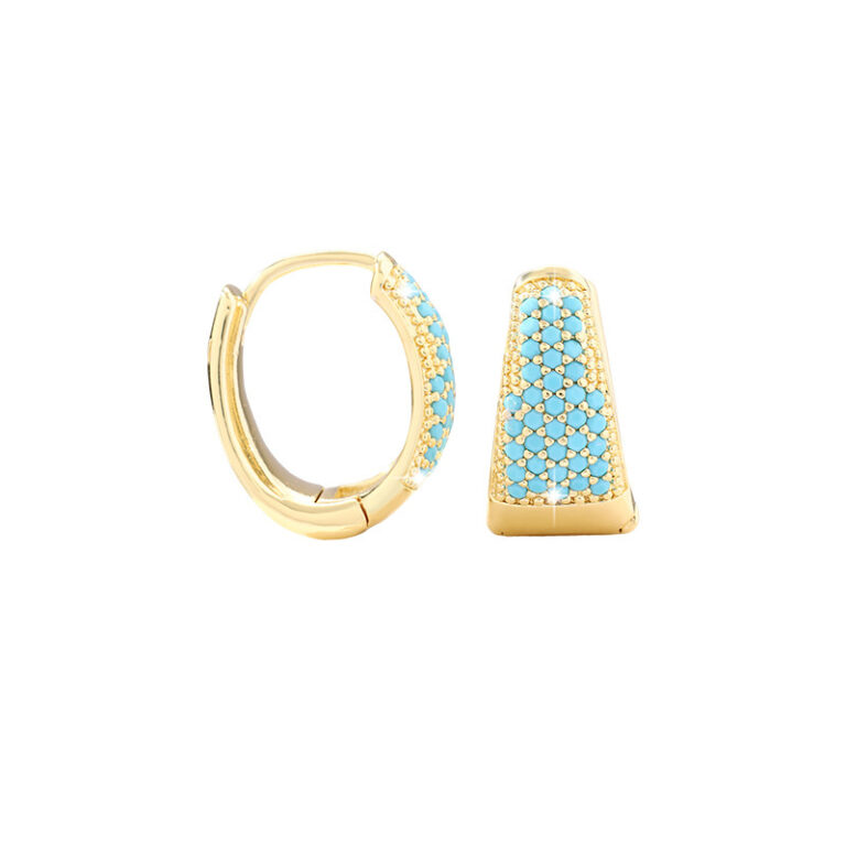 Zircon Copper Irregular Earrings Ear Clips Women