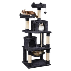 Vertical Cat Tree With Integrated Cat Bed