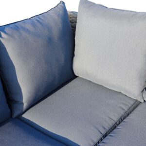 Pickup Only -83.5 Grey Polyethylene And Iron 3-Piece Outdoor Group Seat