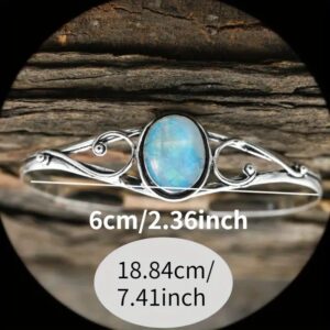 Retro-style Fashionable Personalized Oval Hollow-out Adjustable Bracelet