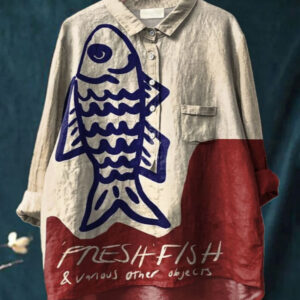 Women's Loose-Fitting Printed Crew-Neck Casual T-Shirt