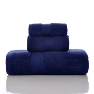 Household Soft Absorbent Solid-Colored Pure Cotton Towel Set Of Three