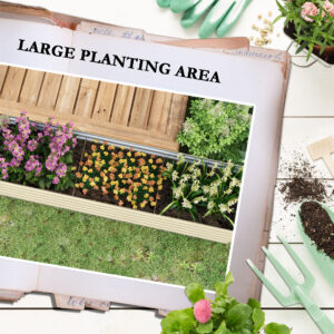 8x2x2ft Galvanized Raised Garden Bed Kit with Safety Edging for Flowers, Herbs and Vegetables, Cream White