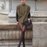 Sleeveless Stand-up Collar Cape Vest Two-piece Set