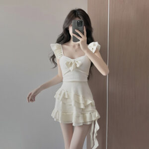 High-End One-Piece Swimsuit Womens Skirt-Style French Elegance