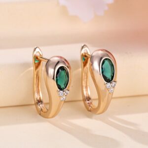 Emerald-cut Diamond With White Diamond Ear Clips