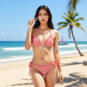 Beach Spa Resort Swimsuit Womens Sizzling High-Slit Bikini Set