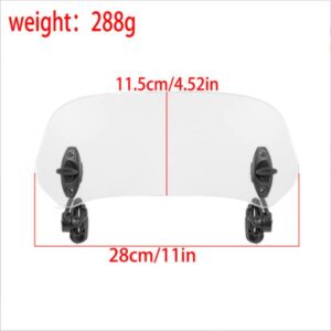 Universal Motorcycle Windshield Extension - Adjustable, Universal Design, Fits Most Motorcycles