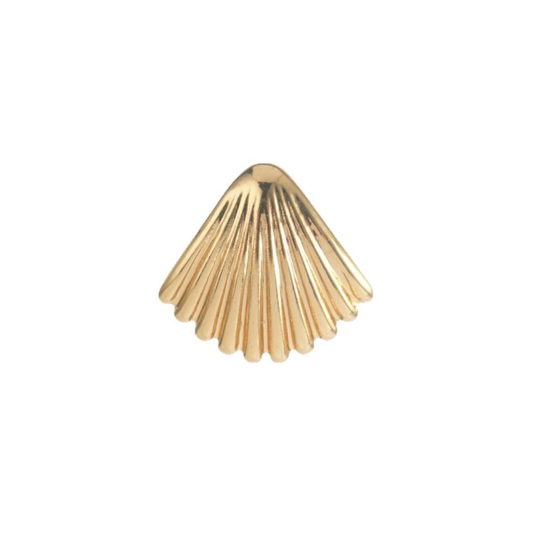 New Retro Niche Design Shell Earrings, Light Luxury Personality Simple Studs, All-Match Geometric Jewelry For Women