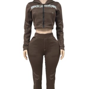 Casual Printed Sporty Sweatshirt Fashionable Womens Outfit