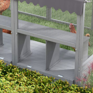 Gray Large Chicken Coop For 8-12 Chickens With Water-Resistant And Anti-UV Cove ,Nesting Box