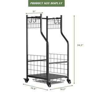 Golf Bag Storage Garage Organizer,Golf Club Bag Storage Rack For Garage, Extra Storage Rack For Golf Clubs,Golf Bag Organizer Fit For Garage,Shed,Basement