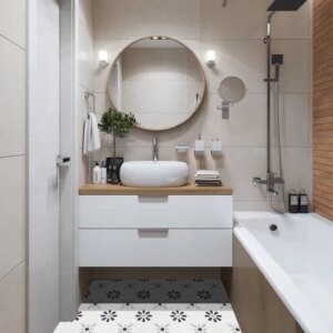 20pcsSelf-Adhesive Floor Tiles, PVC Flooring 7.9 X 7.9 Inch Self-Adhesive Waterproof Floor Strips, Waterproof And Non-Slip Features, DIY Suitable For Bathroom, Kitchen, Living Room, Covers 4.3 Sq