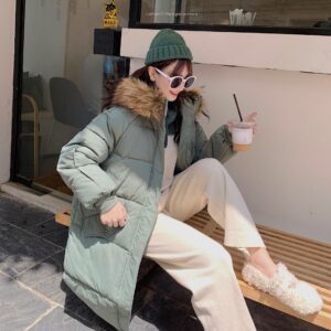 New Winter Mid-length Loose Plus-size Down Padded Jacket For Women