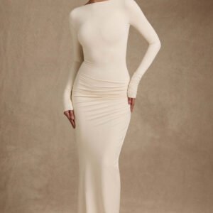 Slimming High-end Solid-color Long Body-hugging Sexy Dress