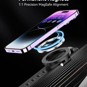 MagSafe Magnetic Phone Holder With Adjustable Silicone Strap, 4000Gs Strong Magnet Gym Shopping Cart Mount, 360 Rotation Stand For Phone & Universal Phones