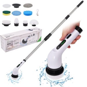 Adjustable-Length Multifunction Electric Cleaning Brush For Bathroom Glass