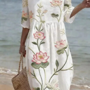 Casual Printed Temperament Long Skirt Girl