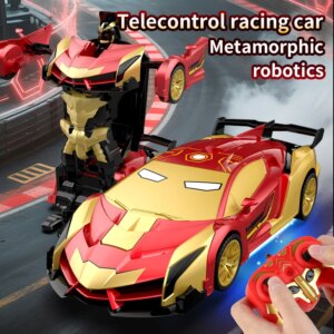 Transforming Remote Control Car Robot, R&C Car Toy, One-Button Deformation, Children's Day Gifts, 1-18 Scale 360' Rotating Drifting, Toys Suitable For Kids Over 3 Years Old, Educational Toy, Birthday