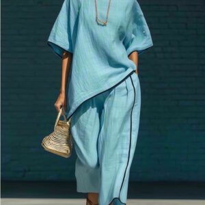 Casual Resort-Style Fashionable Loose Two-Piece Set For Women