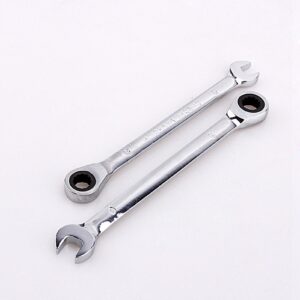 12pcs Fixed Spanners Ratchet Wrench Kit 8-19mm High-Torque Hand Tool Set For Garage, Workshop & Household Repairs