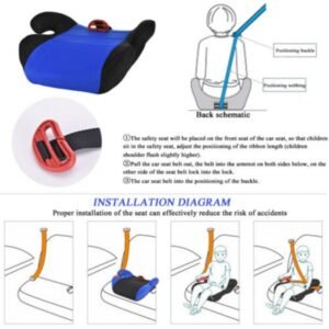 Car Booster Seat Chair Cushion Pad For Toddler 4- 12 Years Children Kids Sturdy Red 39.9X36.7X15.6