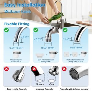 Food-grade ABS Faucet Water Filter Universal Activated Carbon Filter