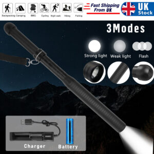 17.3in LED Torch Flashlight Bright 3 Modes Emergency Security Lamp Light Camping
