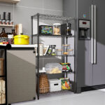 1250 Lbs Steel Heavy Duty 5-Tier Utility Shelving Unit Steel Organizer Wire Rack For Home,Kitchen,Office,Black 13.8 D X 23.6 W X 62.4 H