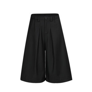 Wide-leg Pleated Draping Mens Suit Pants Shorts