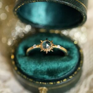 Minimalist Gold Tone Mother Of Pearl Ring, Adjustable Band, Niche Commuter Accessory