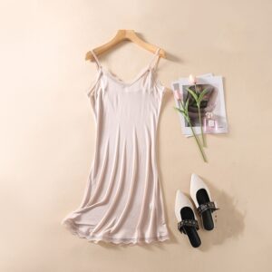 Silk Lace Sheer Slip Nightdress Breathable