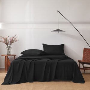 2000TC 4PCS Bed Sheet Set Single KS Double Queen King Flat Fitted Pillowcases