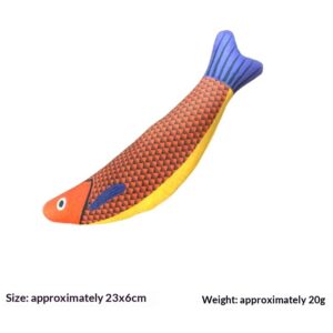 New Pet Cat Toy Jute Fish For Self-Entertainment And Stress Relief Squeaky Durable And Realistic Cat Toy